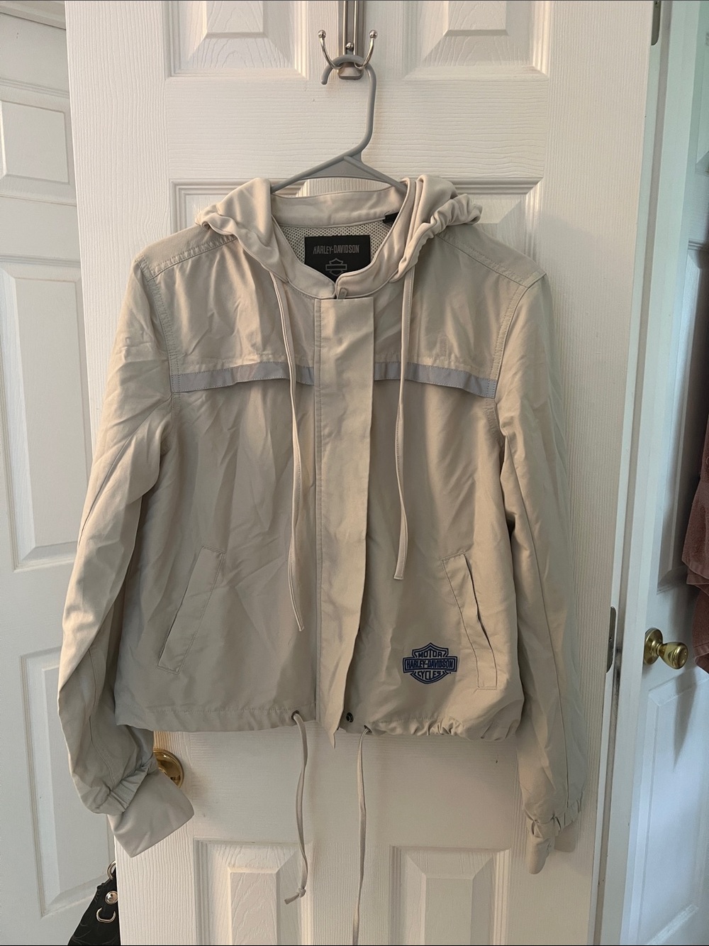 Harley-Davidson Women's Cream Hooded Utility Jacket with Patch